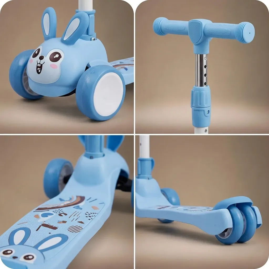 Super Scooter for Kids  3 Wheel Kids Scooter Smart Kick Scooter Adjustable Handle & Extra-W LED  Wheels