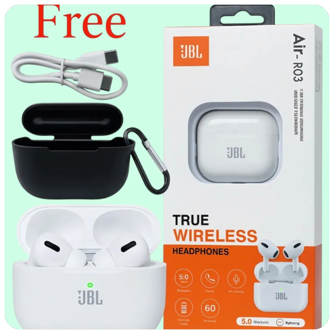 JBL Air R03 True Wireless In-Ear Bluetooth Earbuds with Charging Case & Free Carry Pouch