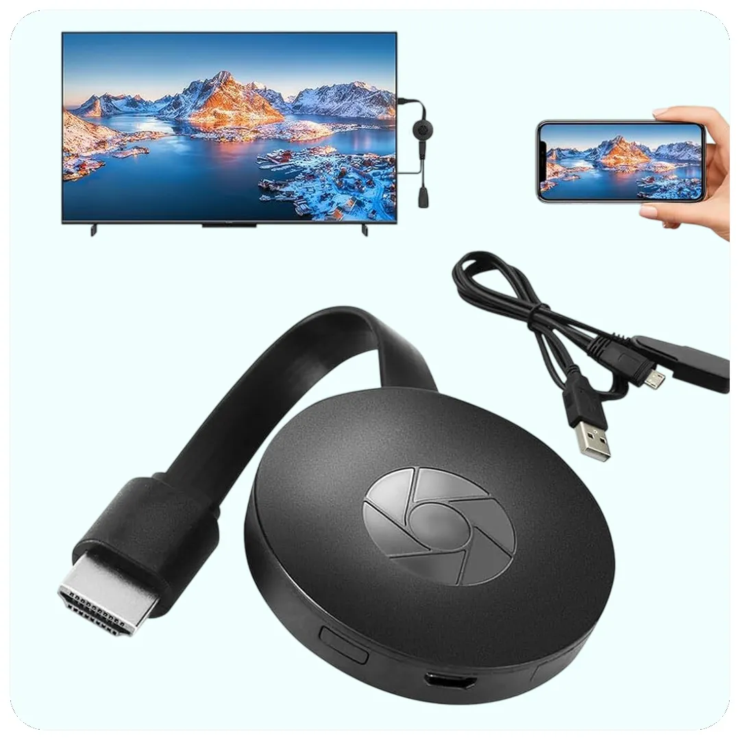 Wireless HDMI Display Dongle – 1080P, 2.4GHz WiFi, Car & TV Screen Mirroring