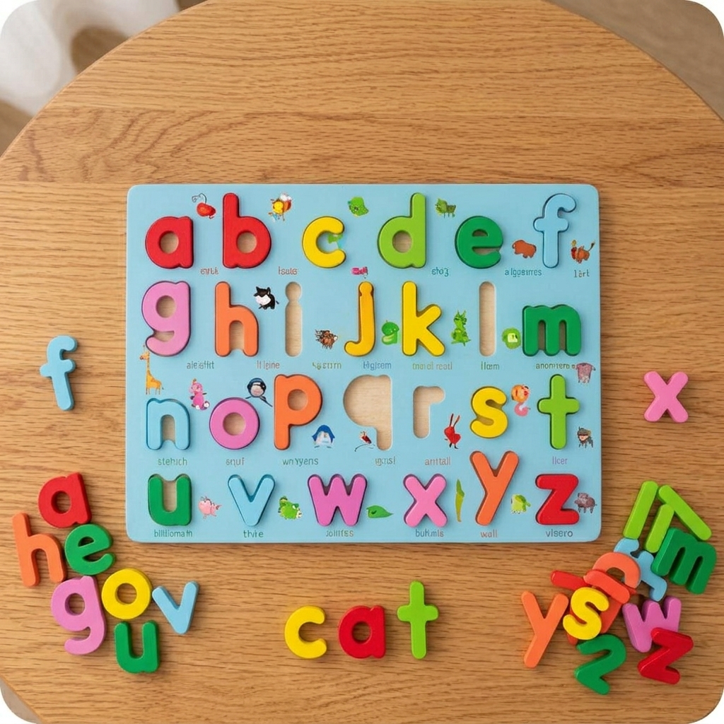 Durable English Alphabet Letters - Simple ABC Blocks