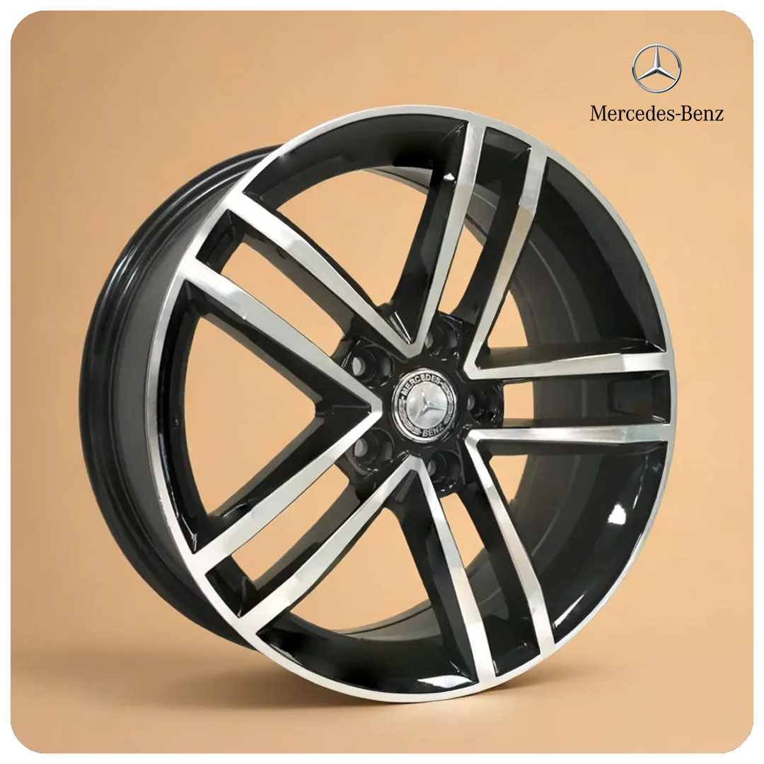 17 Inch Black Machine Face Alloy Car Wheels - 112 PCD - MODEL 175830 - Benz
