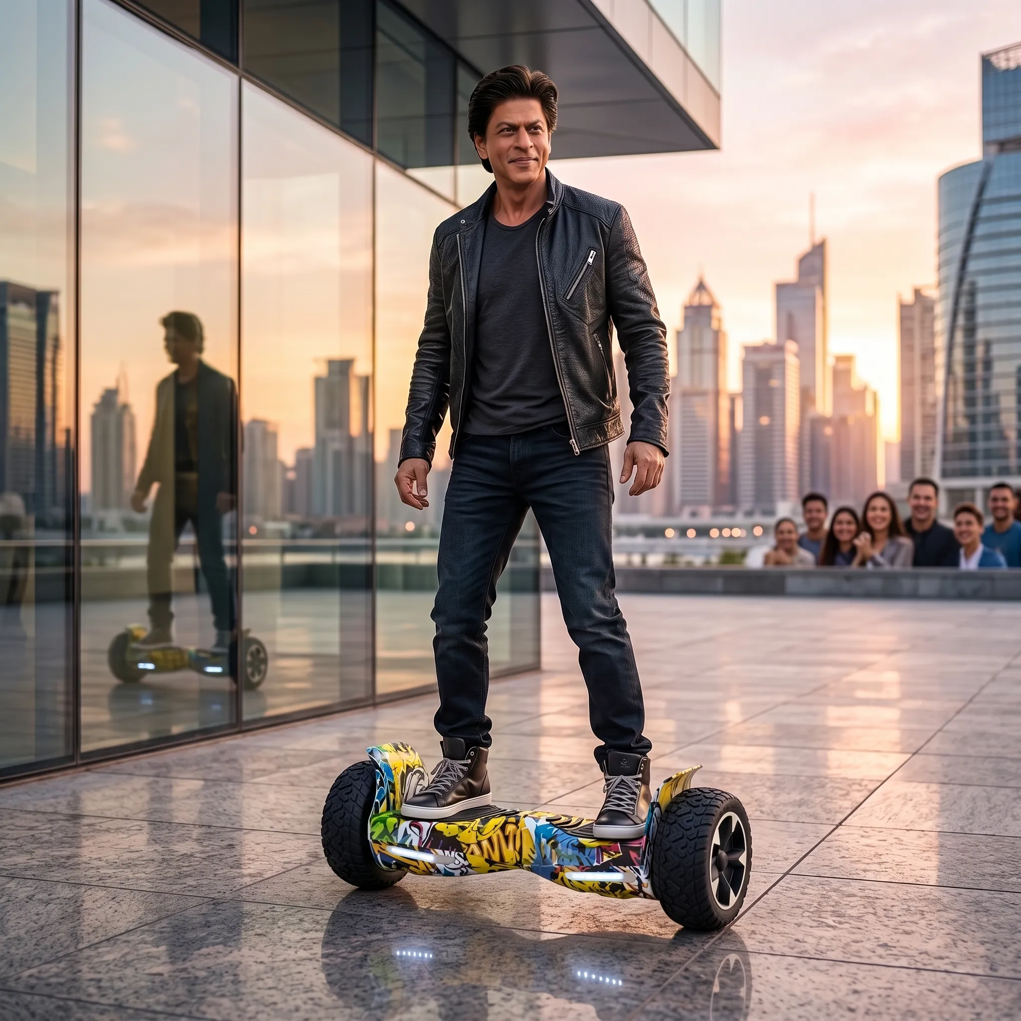 Hover Board Off-Road with Off-Road 8 inch Wheels LED Lights Self-Balancing Electric Scooter