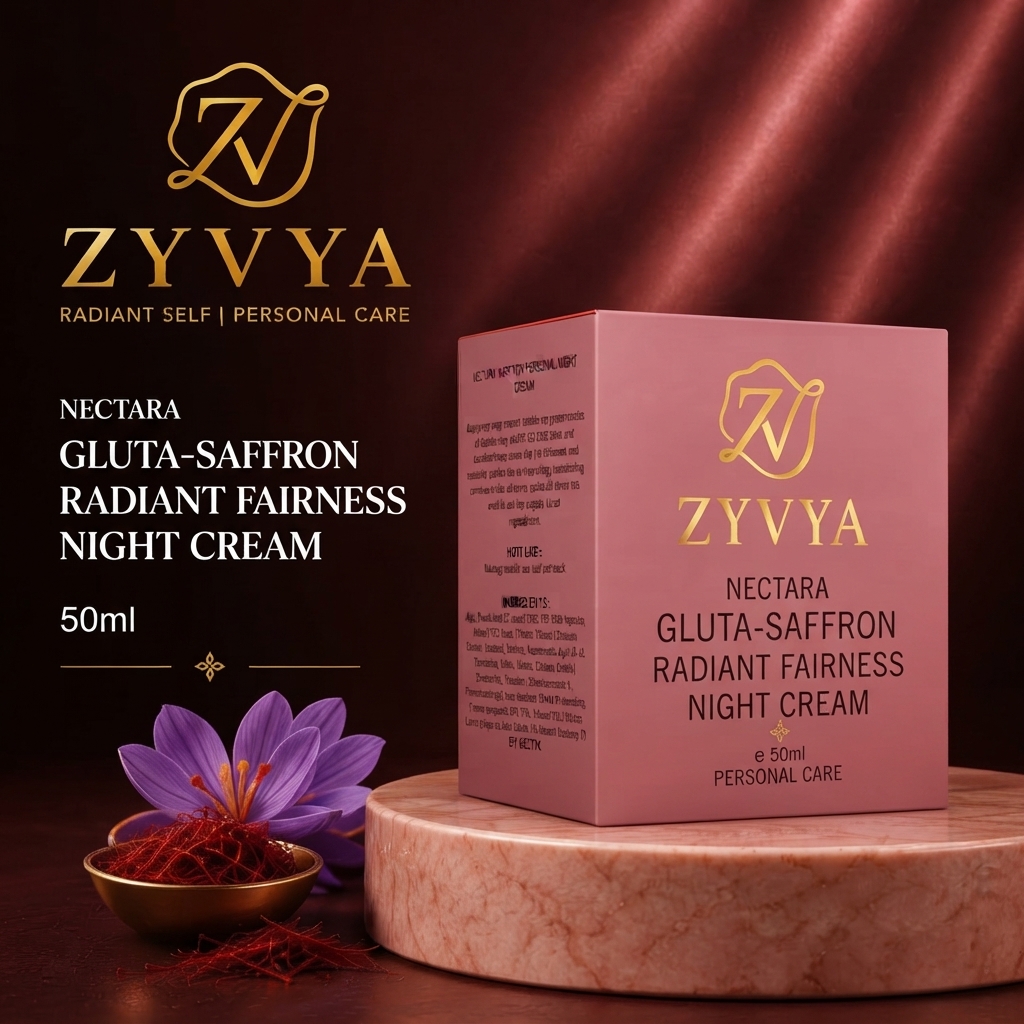 Zyvya Nectara Gluta-Saffron Radiant Fairness Night Cream – Yevobay Sri Lanka