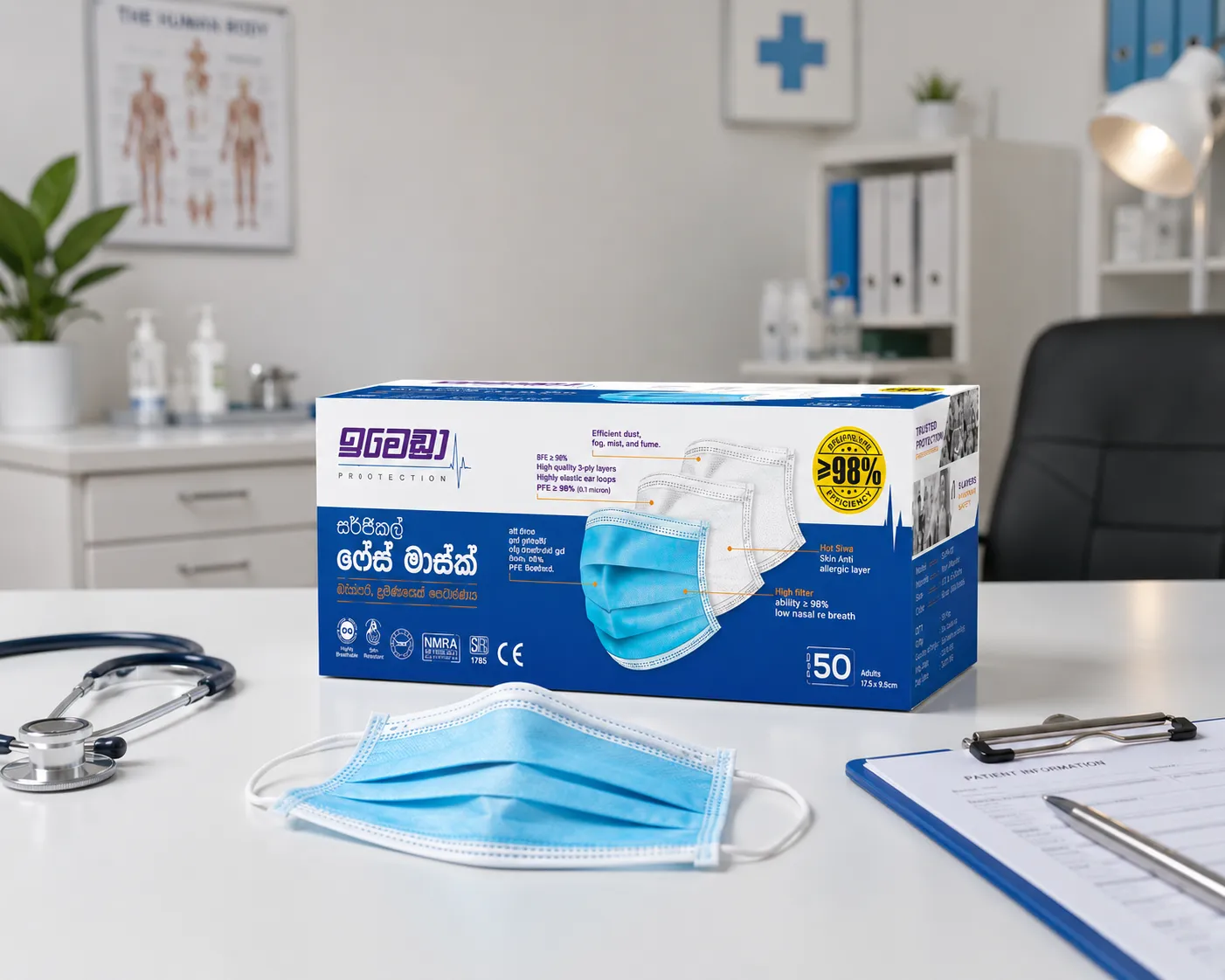IMEDRA 3-Ply Surgical Face Masks