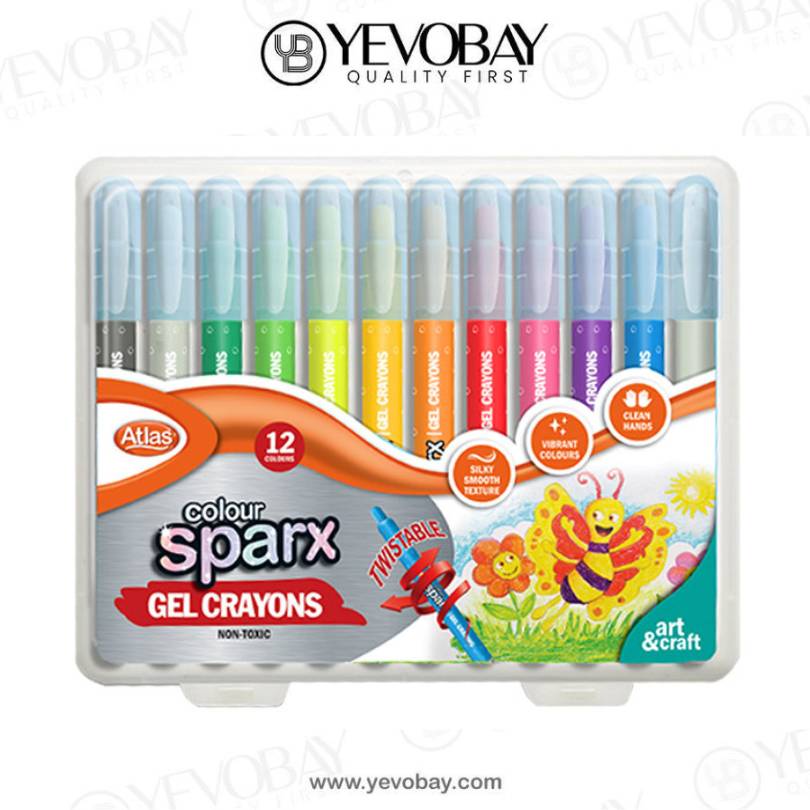 Atlas Color SPARX Gel Crayons 12 Colors