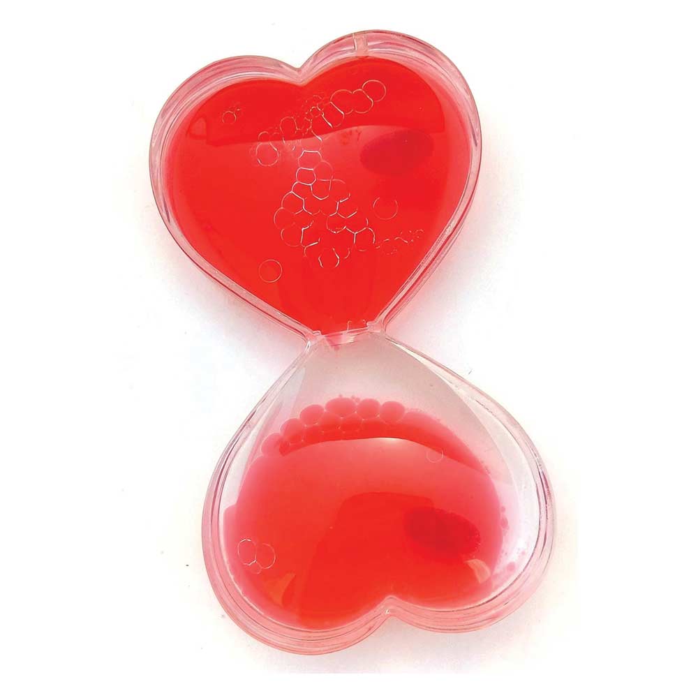 Liquid motion Dual Love Hearts Romantic 4.5 min oil drop timer 5"