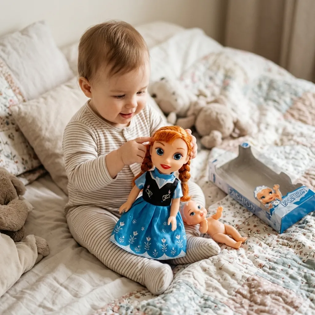 Feature Anna & Elsa Doll SNOW MUSIC AC857A