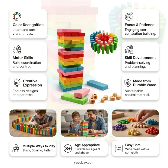 Cognitive Overlap Wooden Games Block - YEVOBAY Sri Lanka