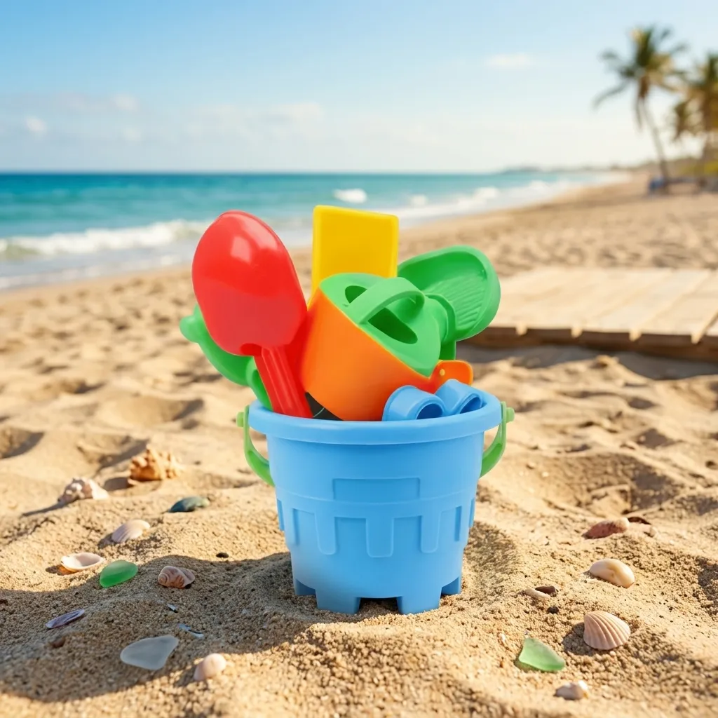 Beach Toys Basket & Tools Set