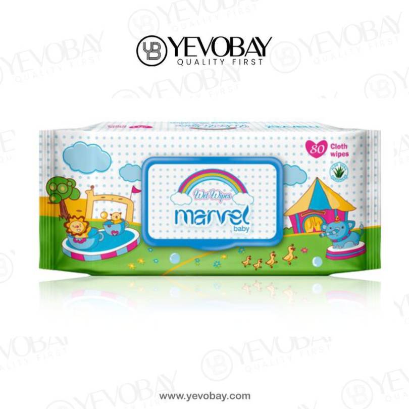 Marvel Baby Wet Wipes - 80 Cloth Wipes