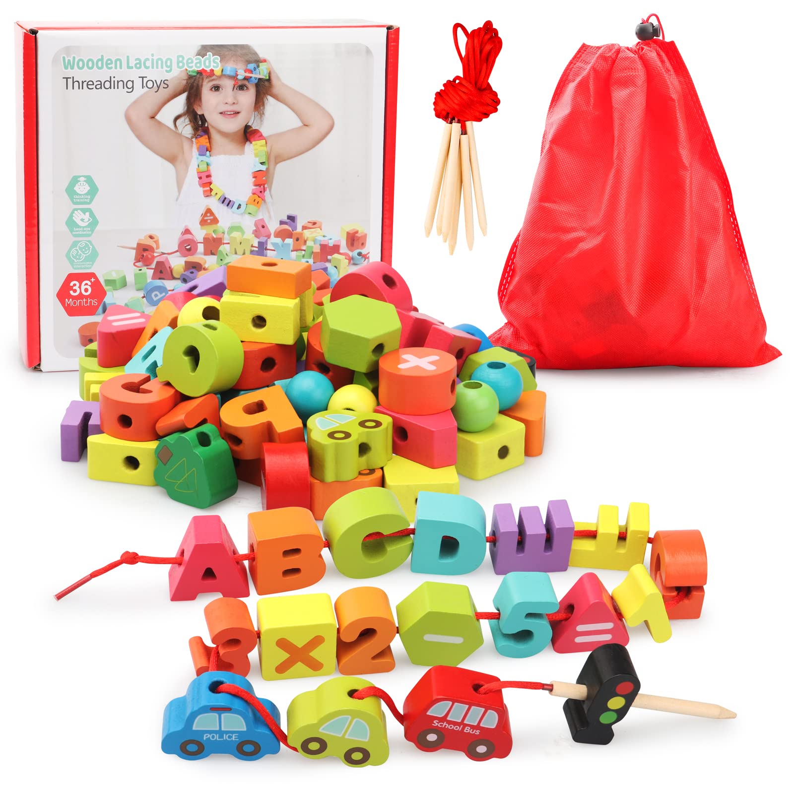 Numbers, letters - city traffic beader